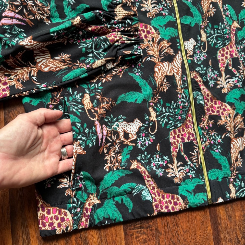 NWOT Lilly Pulitzer Luxletic Aegean Performance Jacket XL SPF 50 Full Zip Safari - Picture 10 of 15